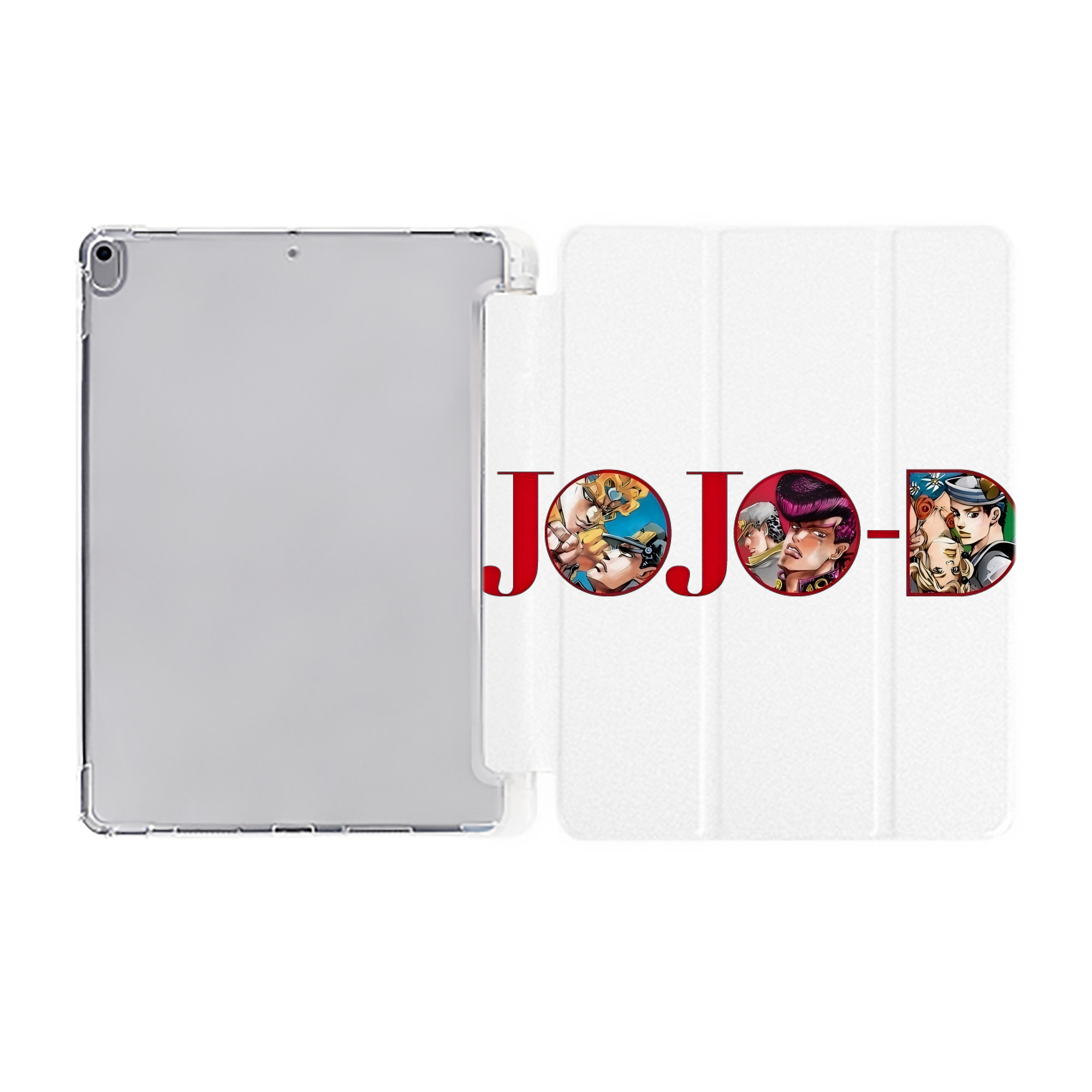 （画像用） ジョジョの奇妙な冒険 JoJo's Bizarre Adventure IPad ケース ペン収納付き 三つ折りスタンド PUレザー×シリコン 対応機種9.5/10.5/10.9インチ